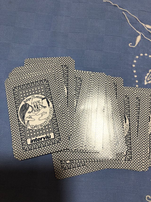 Juego de cartas españolas de boda Felipe y Letizia