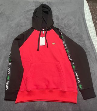 CHANDAL LACOSTE ROJO Y NEGRO. TALLA S de segunda mano por 190 EUR en  Terrassa en WALLAPOP