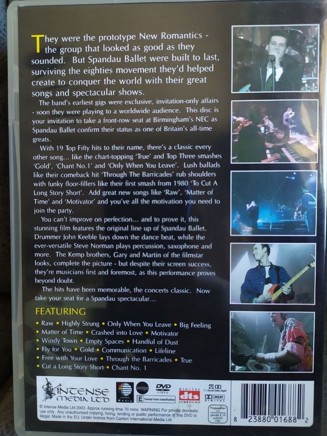 DVD grupo New romantic Spandau ballet