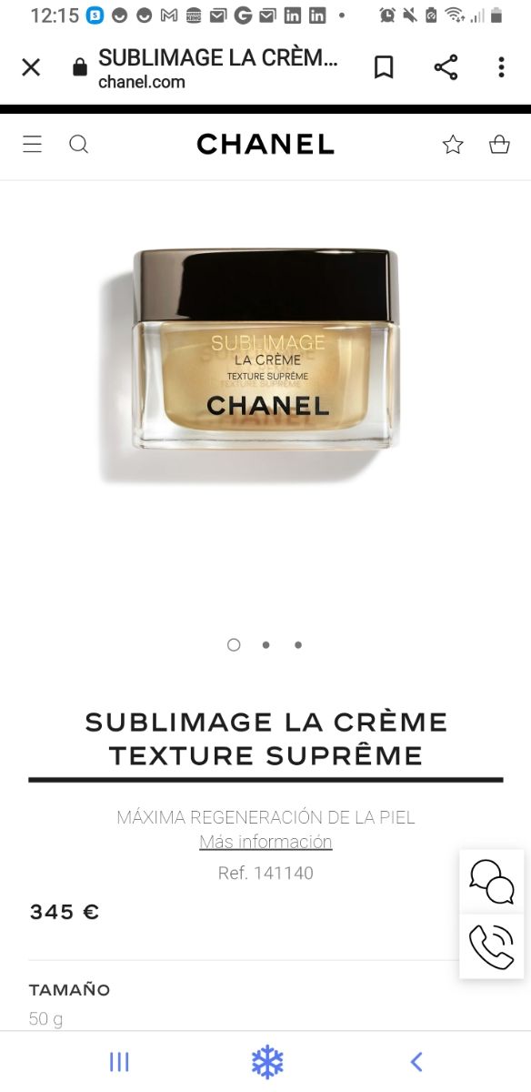 crema sublimage precisión chanel