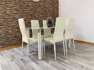 Mesa y 6 sillas blanca o negra NUEVO