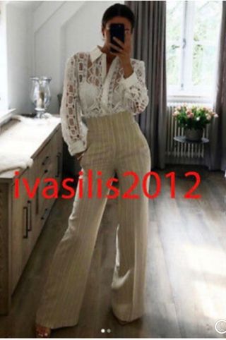 Camisa crochet con lino blanca Zara nueva (S) de segunda mano por 25,95 EUR  en Madrid en WALLAPOP