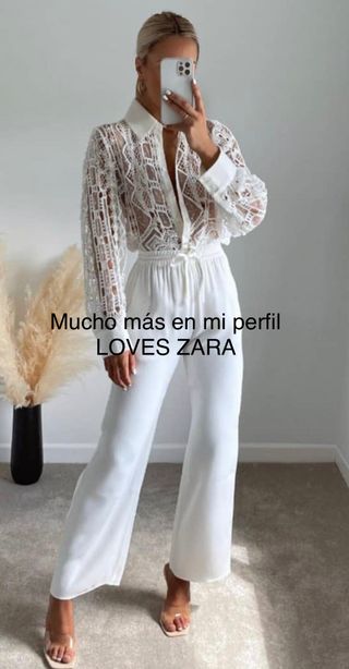 CUERPO LINO CROCHET - Blanco | ZARA España