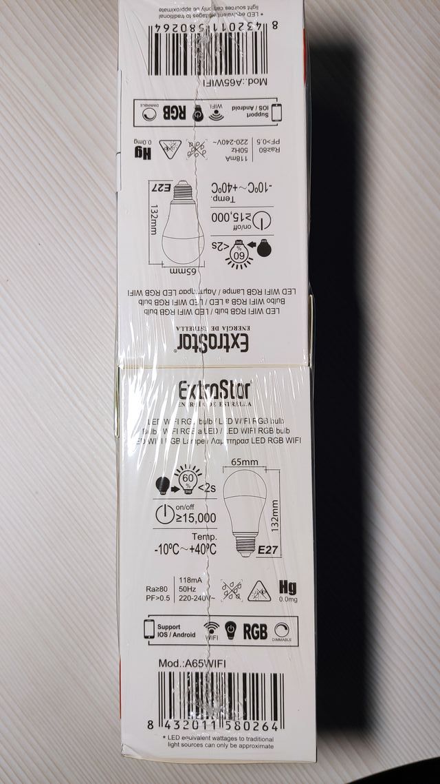 Pack de 2 BombillaS LED Inteligente WiFi, E27, 15W