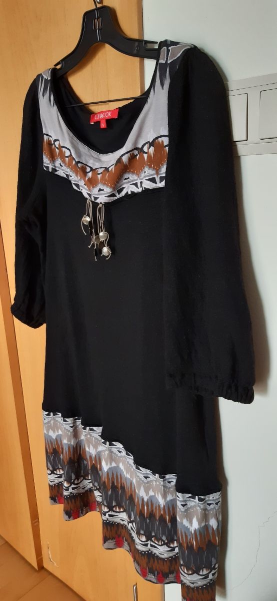 Vestido T.S negro lana de Chacok France