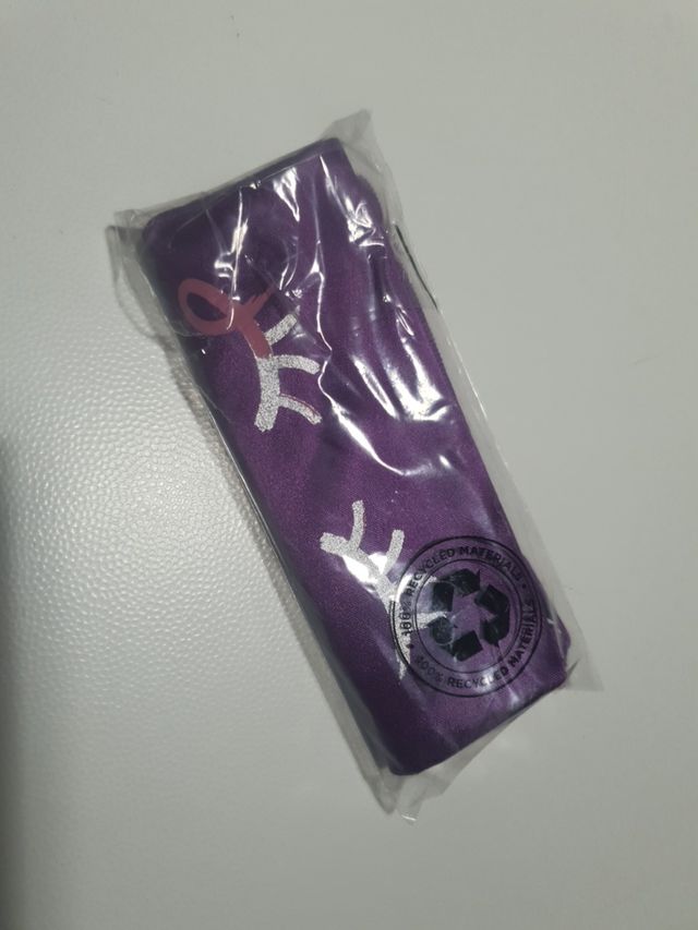 pochette da borsetta trucco lilla con disegno