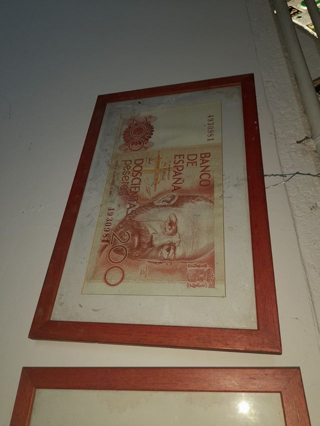 Banconota da 200 pesetas quadro