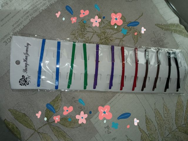 12 Horquillas de colores para todas las edades