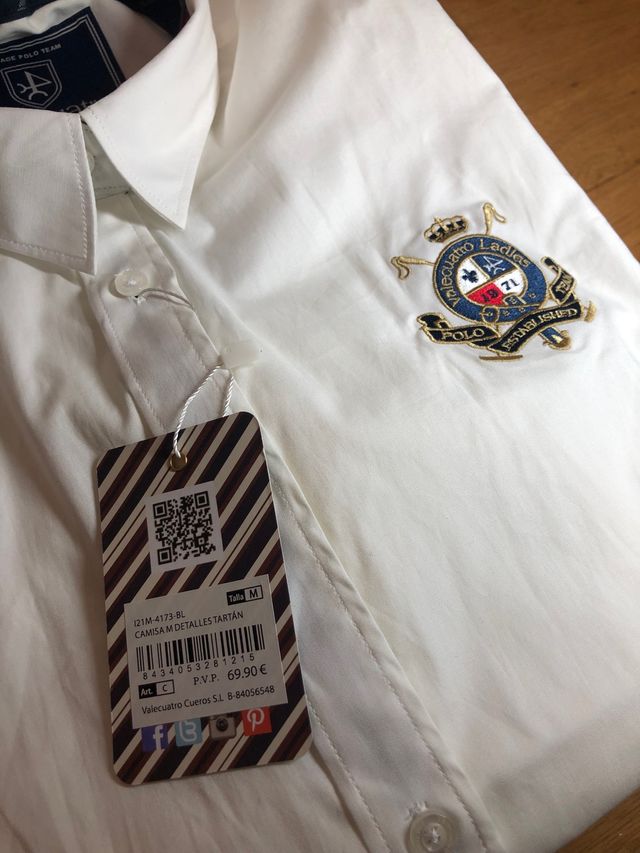 Camisa Valecuatro detalles tartán 