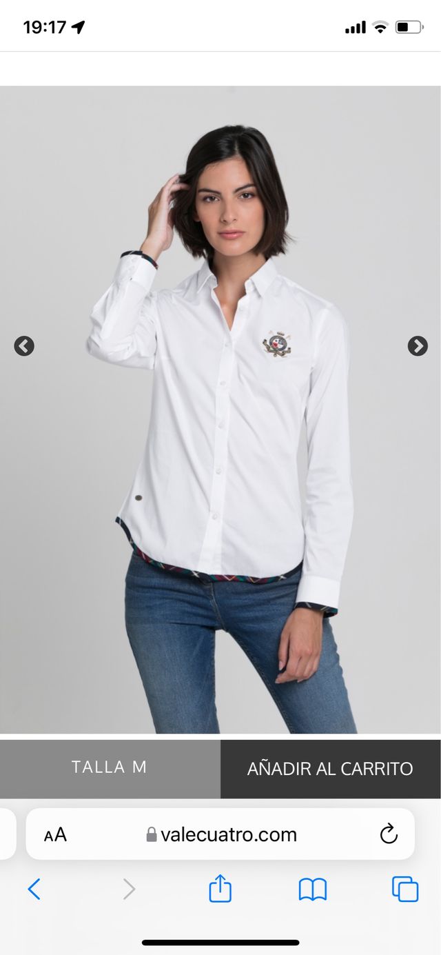 Camisa Valecuatro detalles tartán 