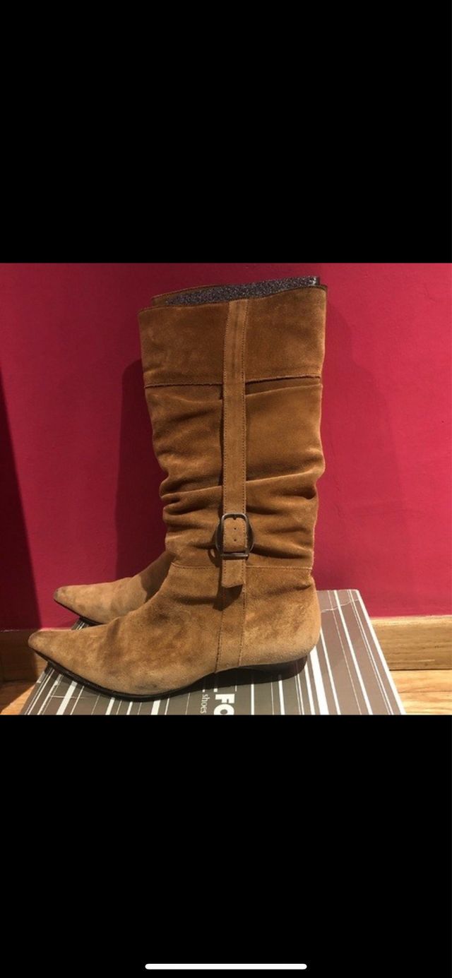 Bota alta fruncida Fosco