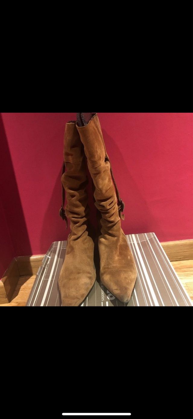 Bota alta fruncida Fosco