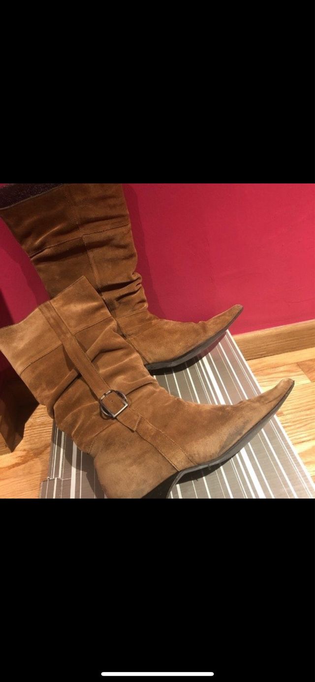 Bota alta fruncida Fosco