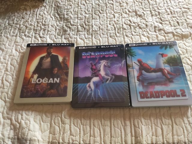 Deadpool 1&2 y Logan Steelbook 4K