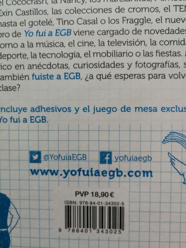 yo fui a EGB. Libro tapas duras