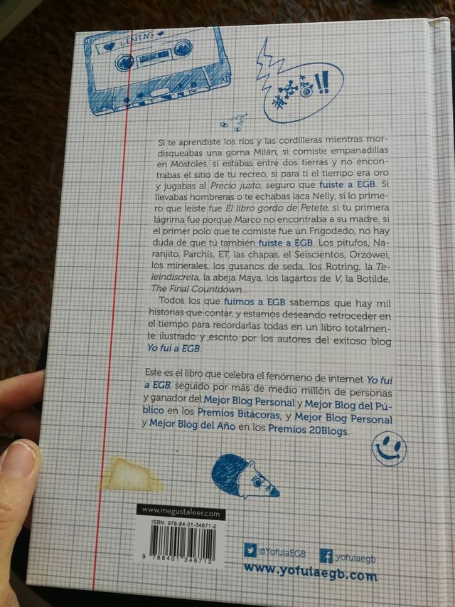 Yo fui a EGB. tapas duras