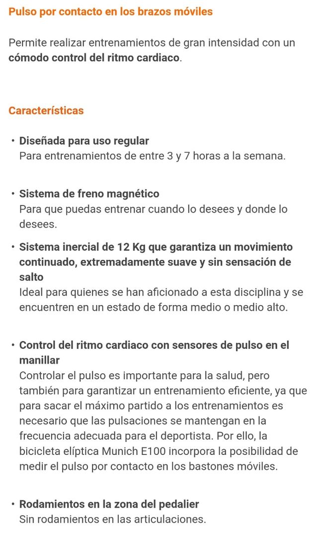 bicicleta elíptica bh