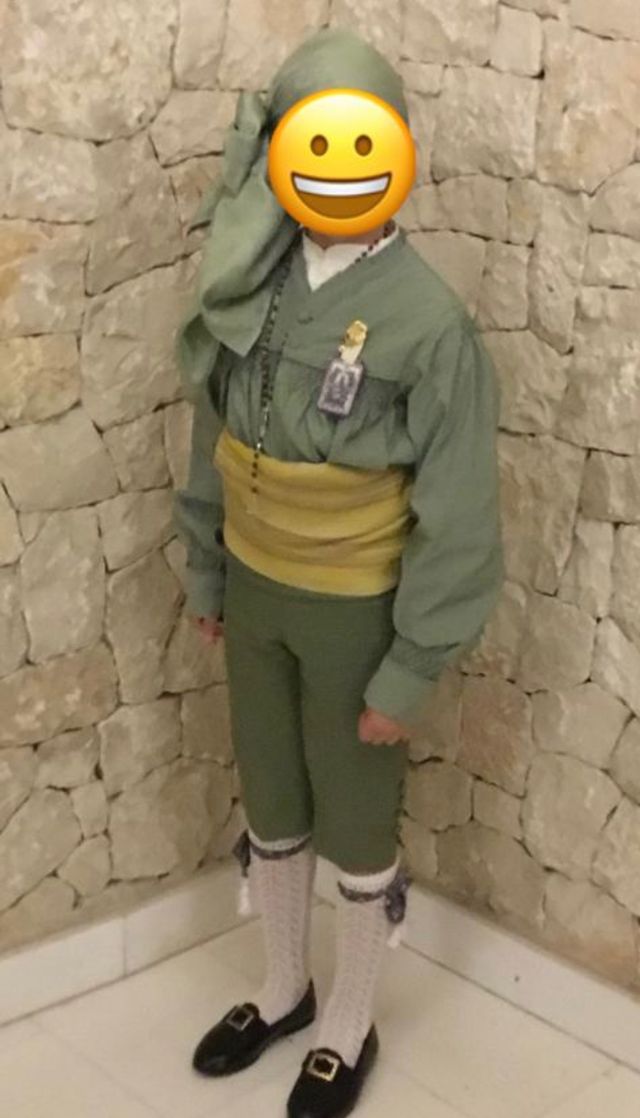 Traje de Huertano. 9 años a 11 años aprox.