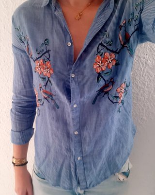 Camisa Mujer Springfield Azul de segunda mano por 6 EUR en Cas Catala en  WALLAPOP