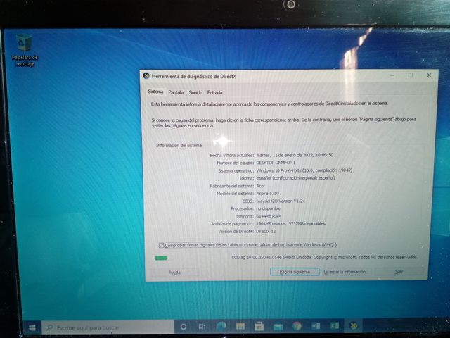Ordenador Portatil Acer Intel Core i5