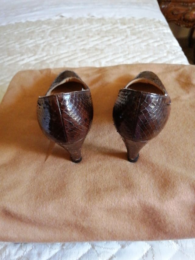 scarpe con tacco marroni 36,5