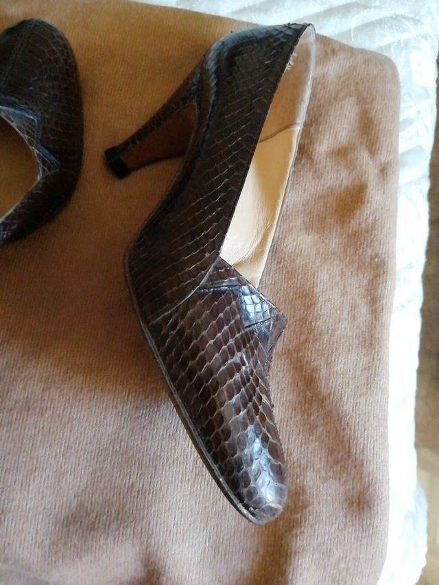 scarpe con tacco marroni 36,5