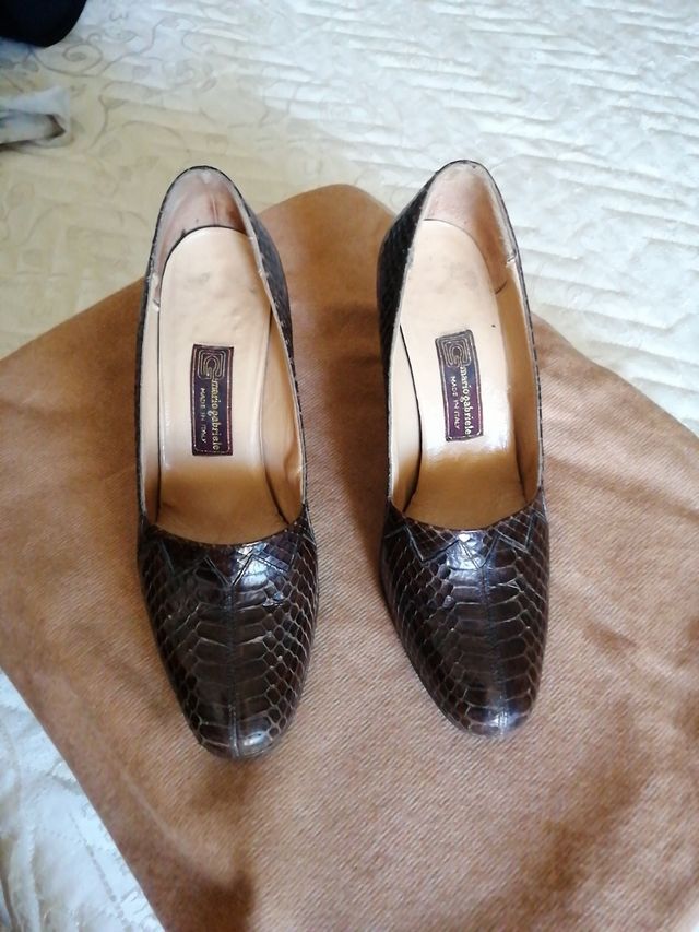 scarpe con tacco marroni 36,5