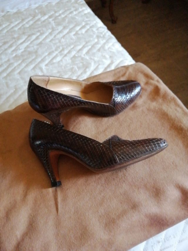 scarpe con tacco marroni 36,5