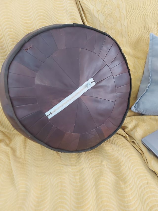 Otomana Piel Artesanal Vintage 100%Cuero/Piel