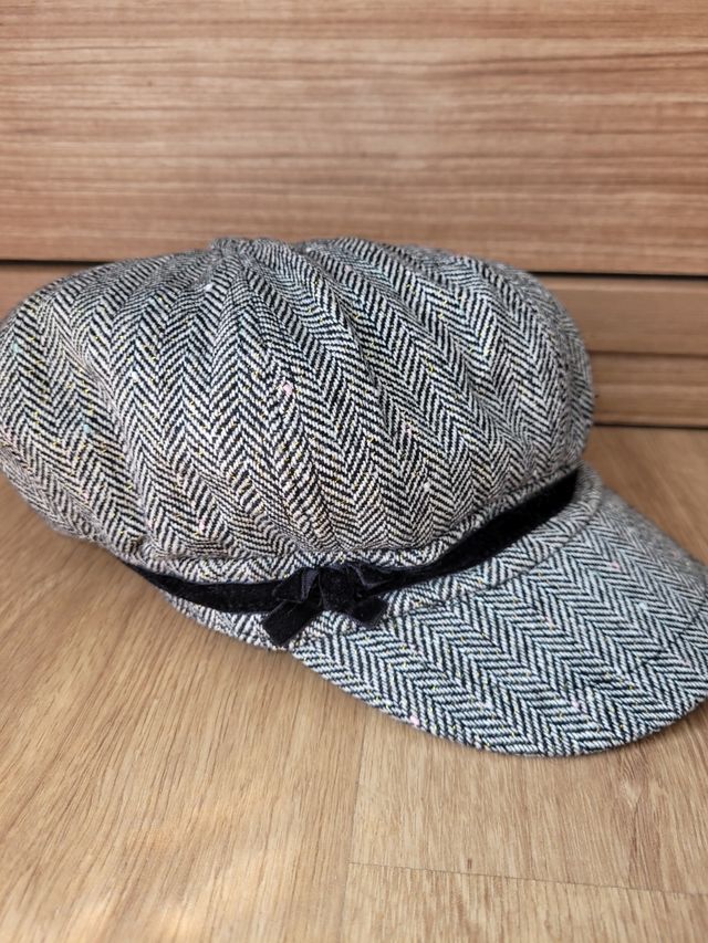 Gorra mujer,de paño Moña se terciopelo 