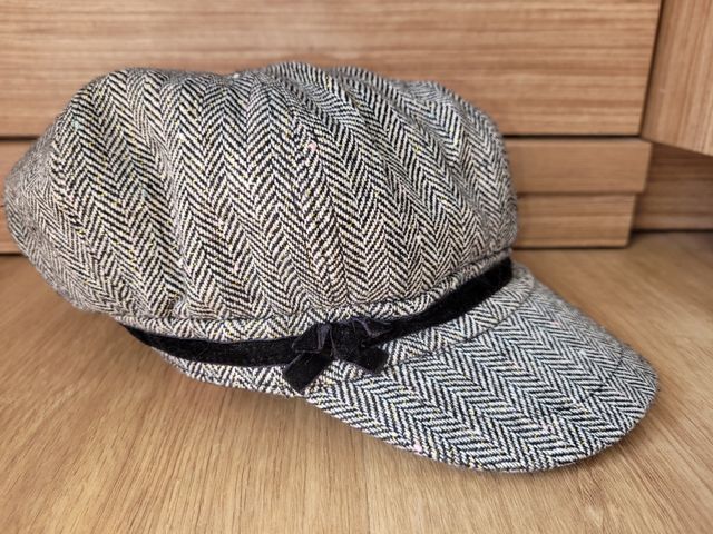 Gorra mujer,de paño Moña se terciopelo 