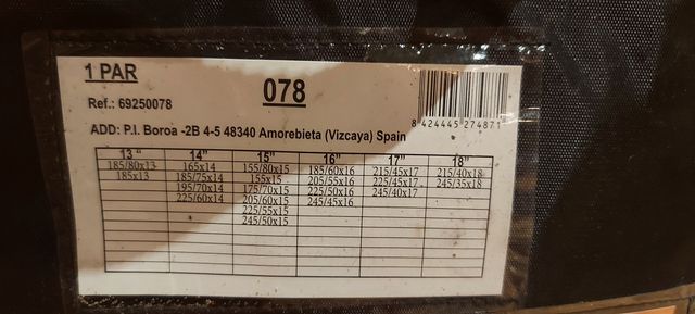 Cadenas tela para nieve