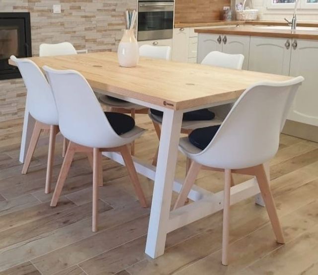 Mesa nórdica madera natural pino Flandes