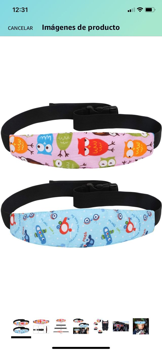 Cinturon coche para cabeza de bebes