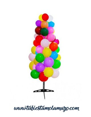 Árbol Expositor Globos 1,80m con base Negro
