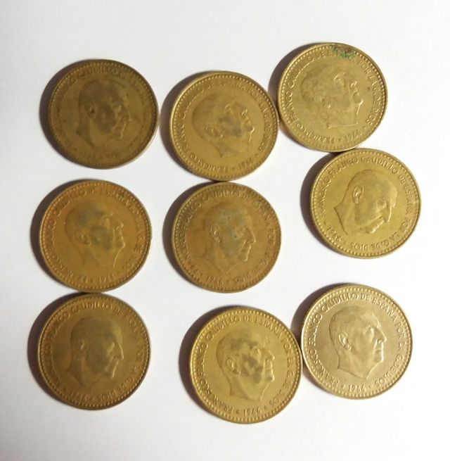 Lote de monedas de 1 peseta de 1975