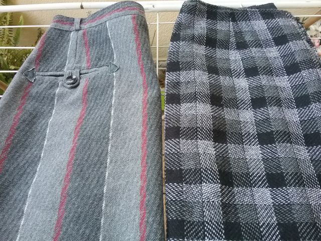 dos faldas invierno vintage talla 40,hay medida