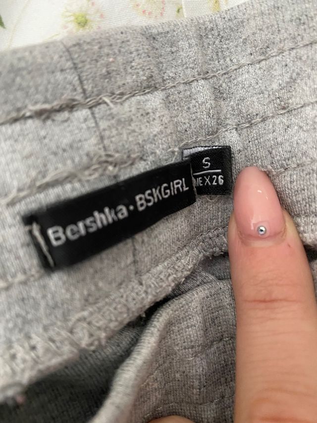 Legging bershka gris ralla blanca Talla S
