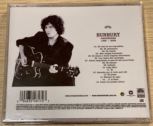 Bunbury Canciones 1996 / 2006 Cd Mexico 