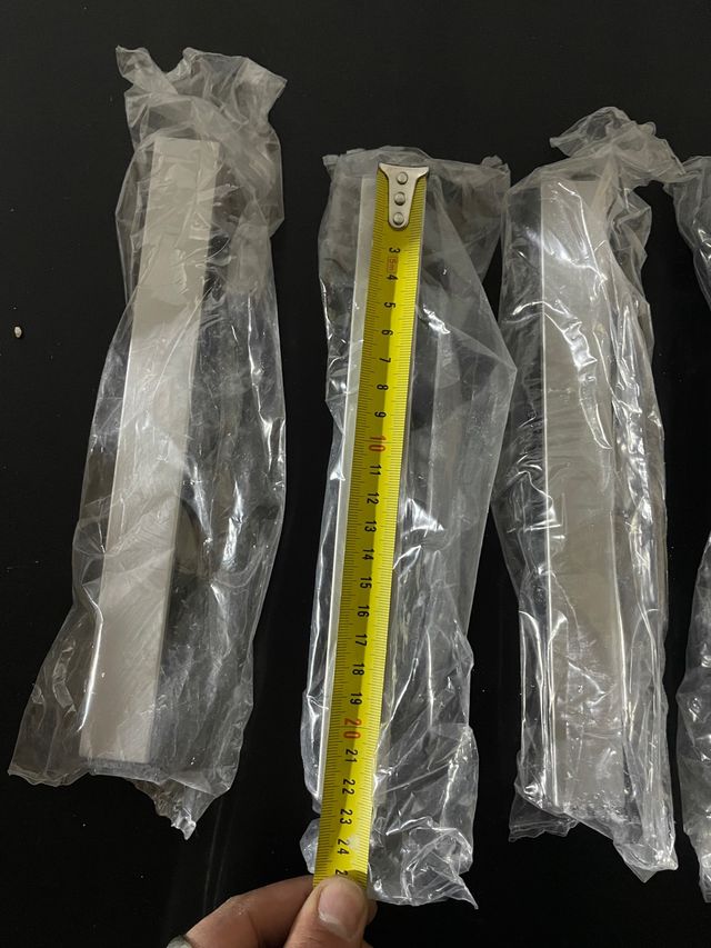 Manillar puerta armario tirador mango plateado 7ud