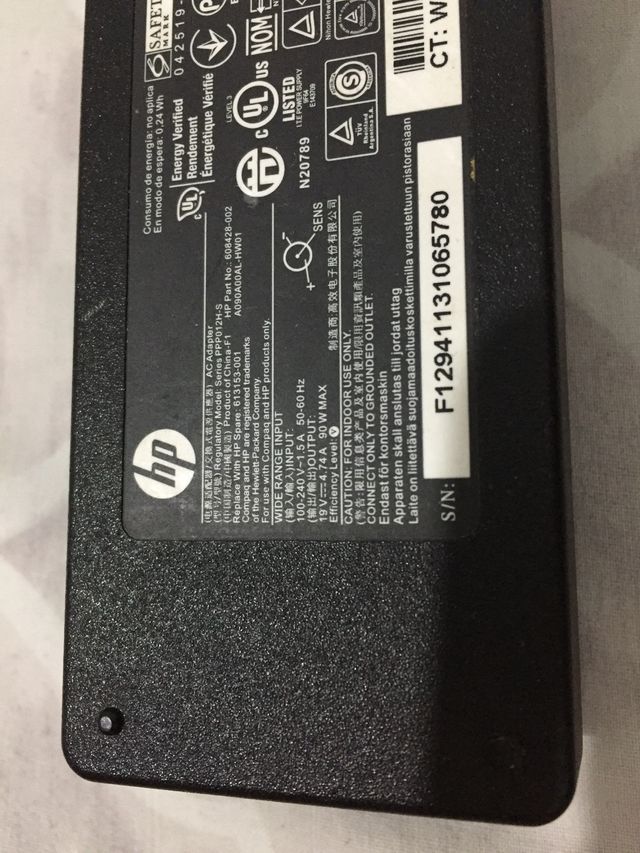 Cargador para portátiles HP-90w=19V=4.74A