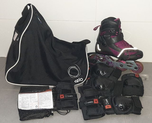 Patines en línea / bolsa y protecciones Oxelo