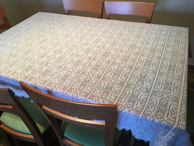 Ganchillo (colchas, manteles, fundas almohadones)