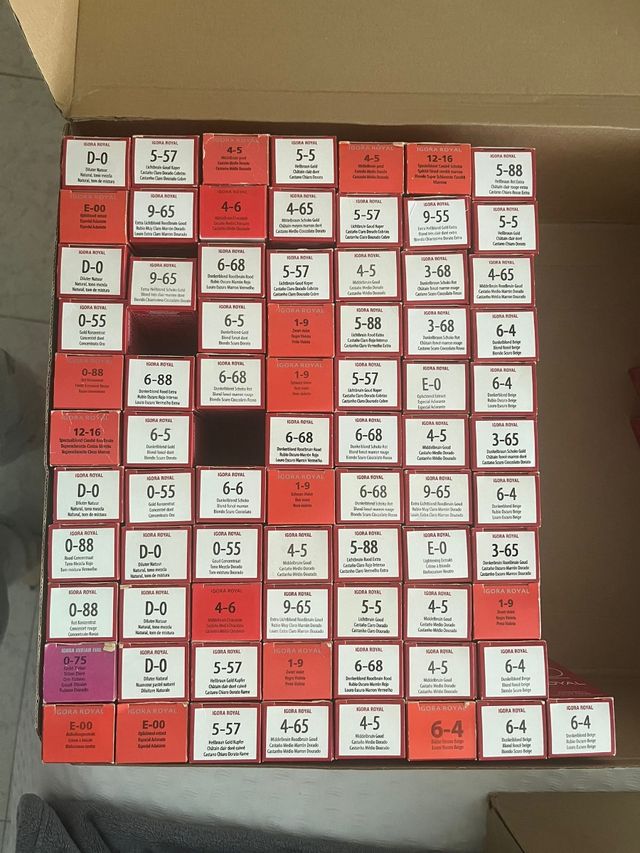 lote de 76 tintes igora. sch. 