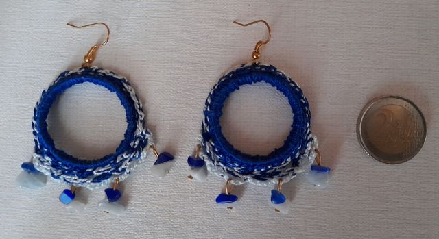 Pendientes de ganchillo ideales para romerías.  
