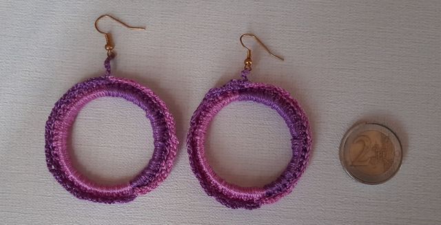 Pendientes de ganchillo ideales para romerías.  