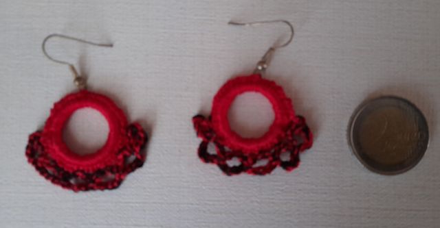 Pendientes de ganchillo ideales para romerías.  