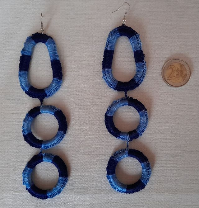 Pendientes de ganchillo ideales para romerías.  