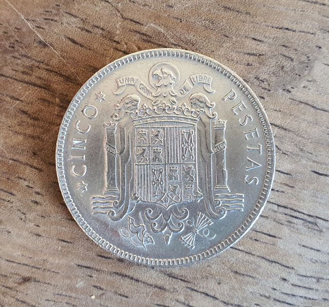 Moneda "Duro" 5 pesetas 1949