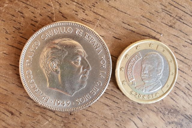 Moneda "Duro" 5 pesetas 1949
